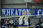 VB vs MHC  Wheaton Women's Volleyball vs Mount Holyoke College. - Photo by Keith Nordstrom : Wheaton, Volleyball, VB